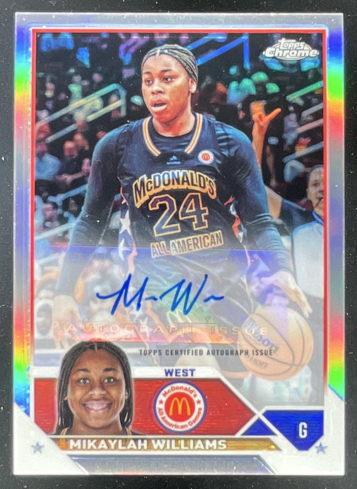 2023 Topps Chrome McDonald's All American Chrome #CA-MW Mikaylah Williams Auto product image 1, provided for visual