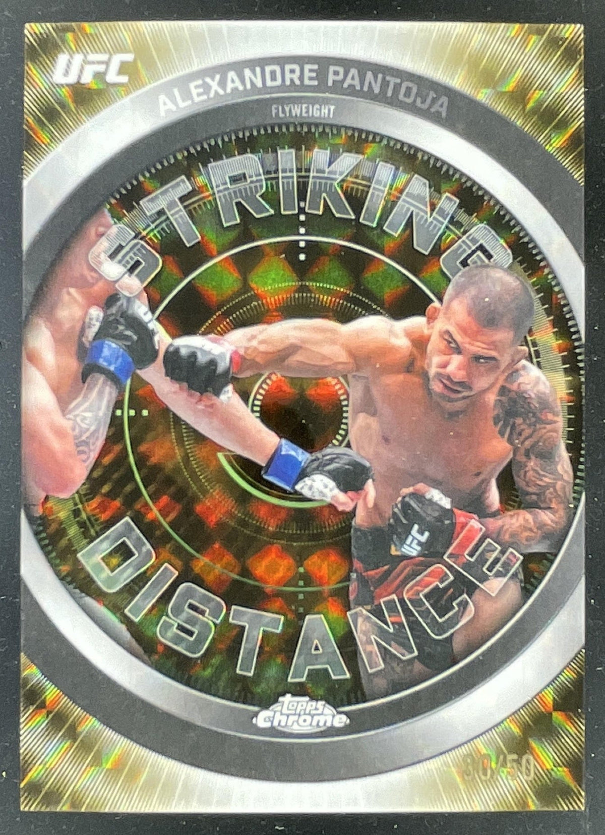 2026 Topps Chrome UFC Striking Distance Gold Geometric #6 Alexandre Pantoja /50 product image 1, provided for visual