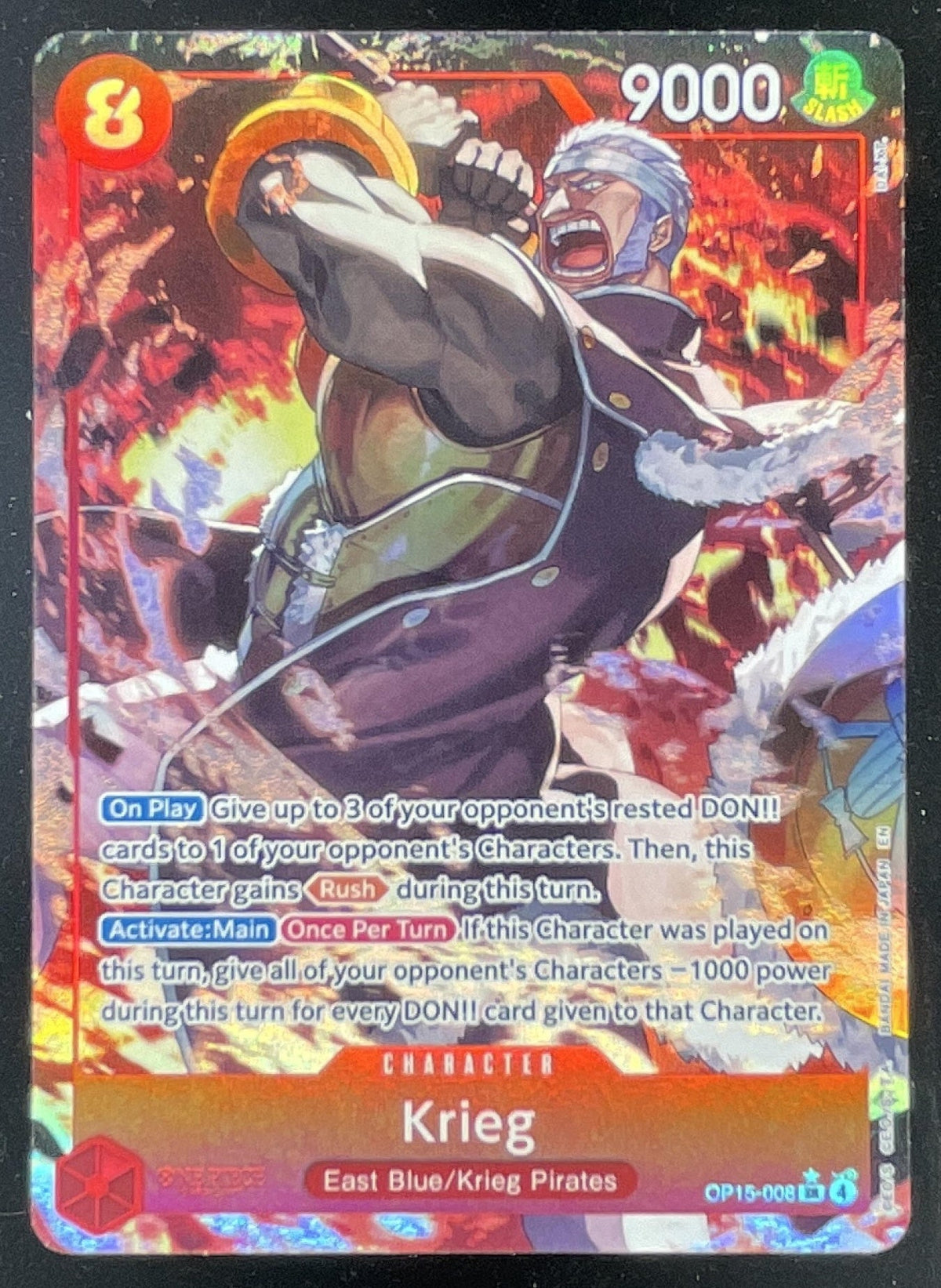 2026 One Piece Adventure on Kami's Island Alternate Art #OP15-008 Krieg product image 1, provided for visual reference and