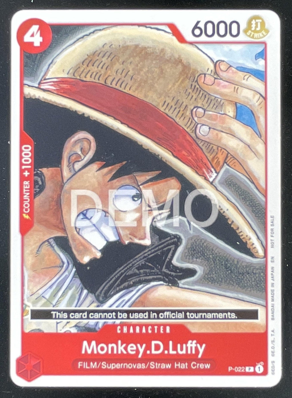 2023 One Piece Premium Card Collection FILM RED Edition #P-022 Monkey D. Luffy product image 1, provided for visual