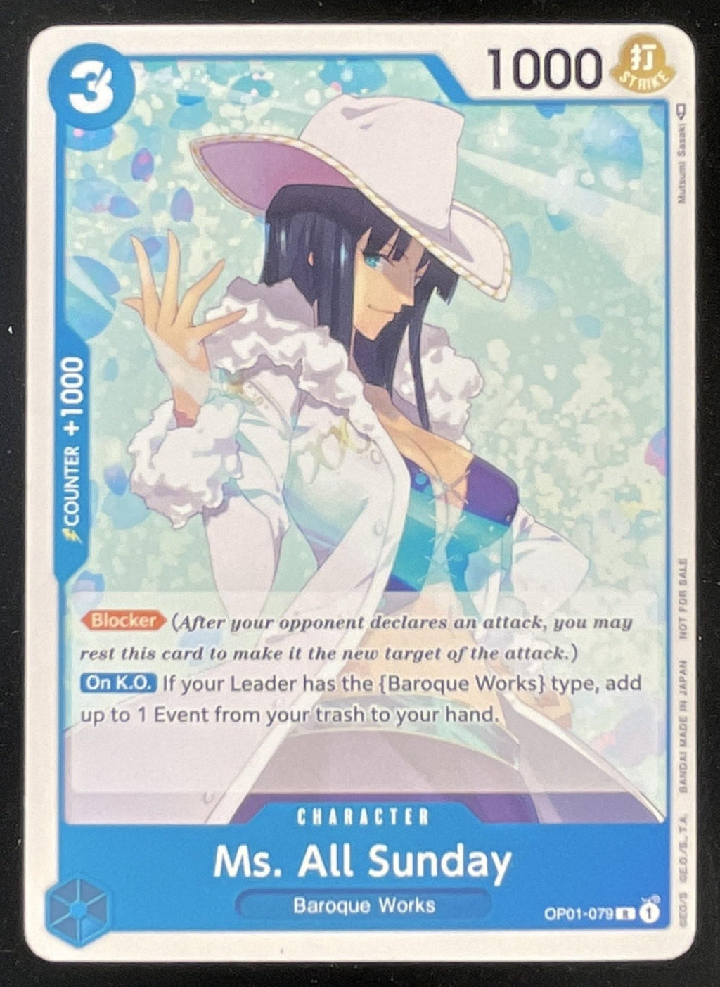 2022 One Piece Romance Dawn #OP01-079 Ms. All Sunday Rare product image 1, provided for visual reference and product detail