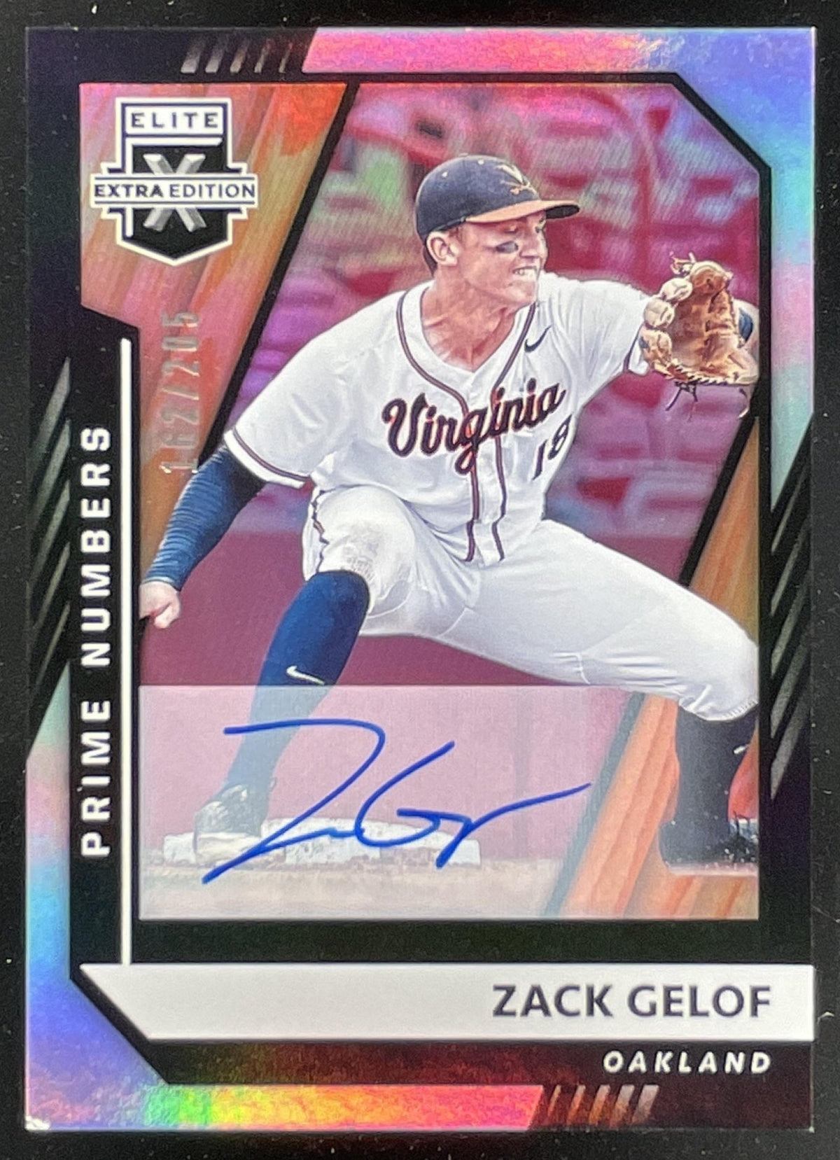 2021 Elite Extra Edition Prime Numbers A Signatures #60 Zack Gelof Auto /205 product image 1, provided for visual reference