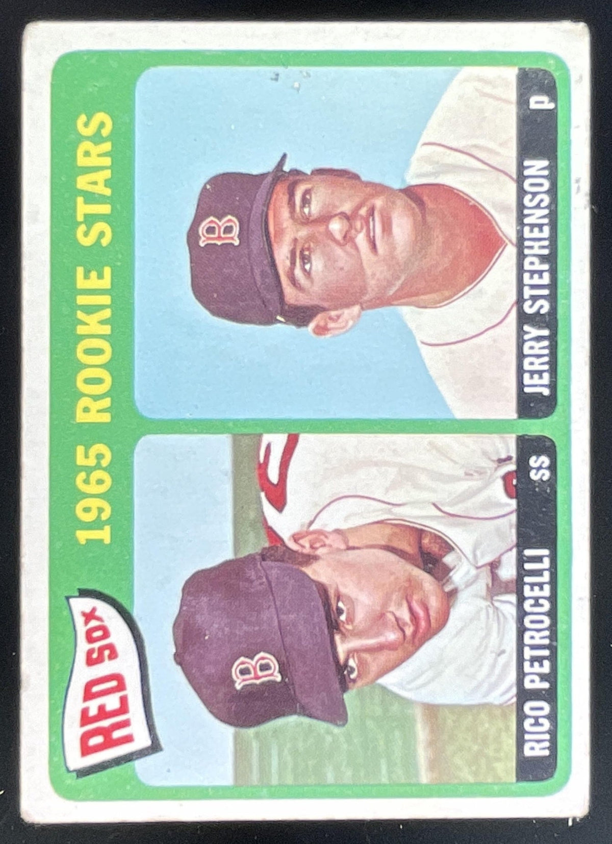 1965 Topps #74 Red Sox Rico Petrocelli Jerry Stephenson RS, RC, U RC product image 1, provided for visual reference and