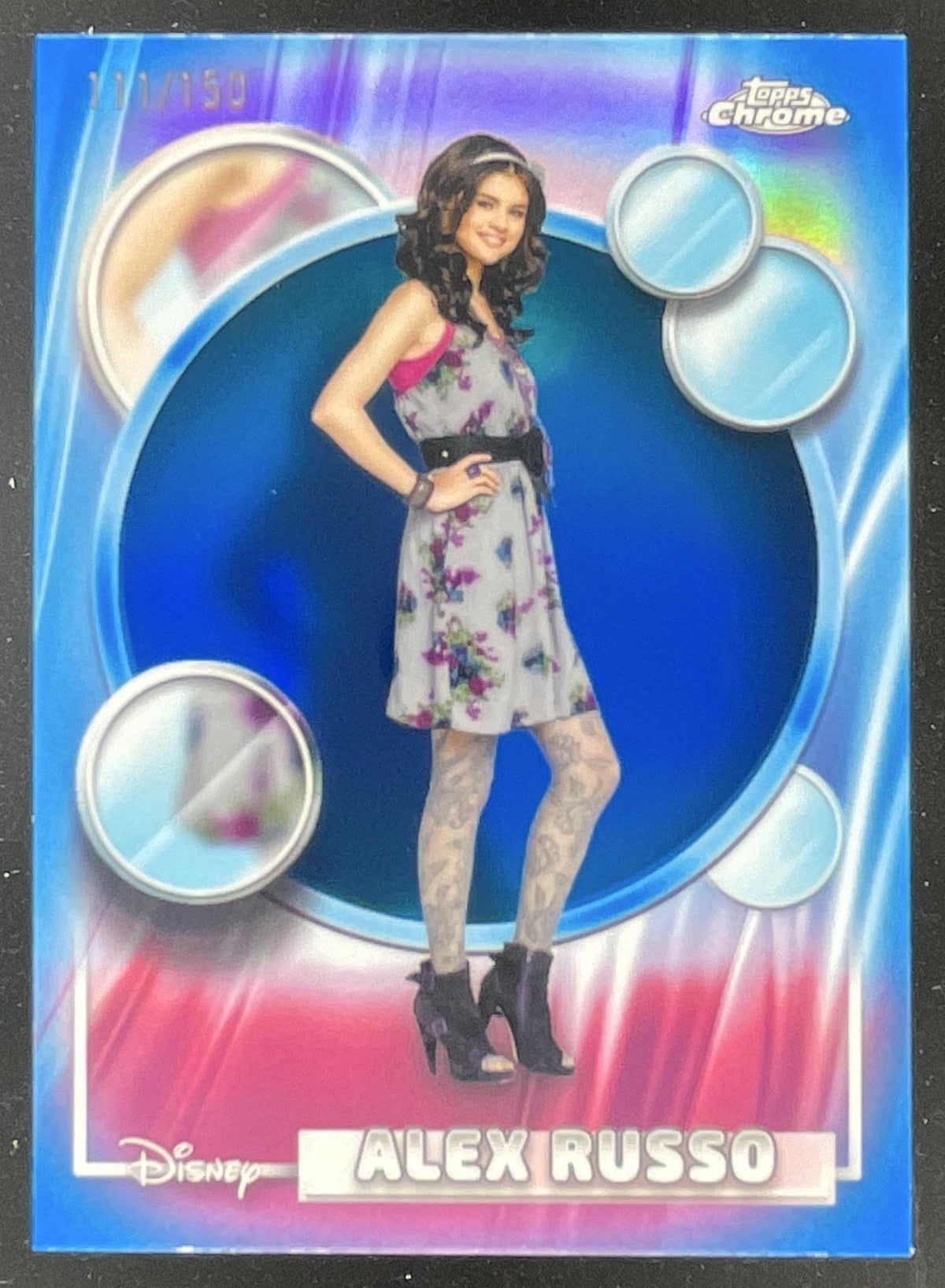 2026 Topps Chrome Disney Blue Refractor #7 Alex Russo /150 product image 1, provided for visual reference and product detail