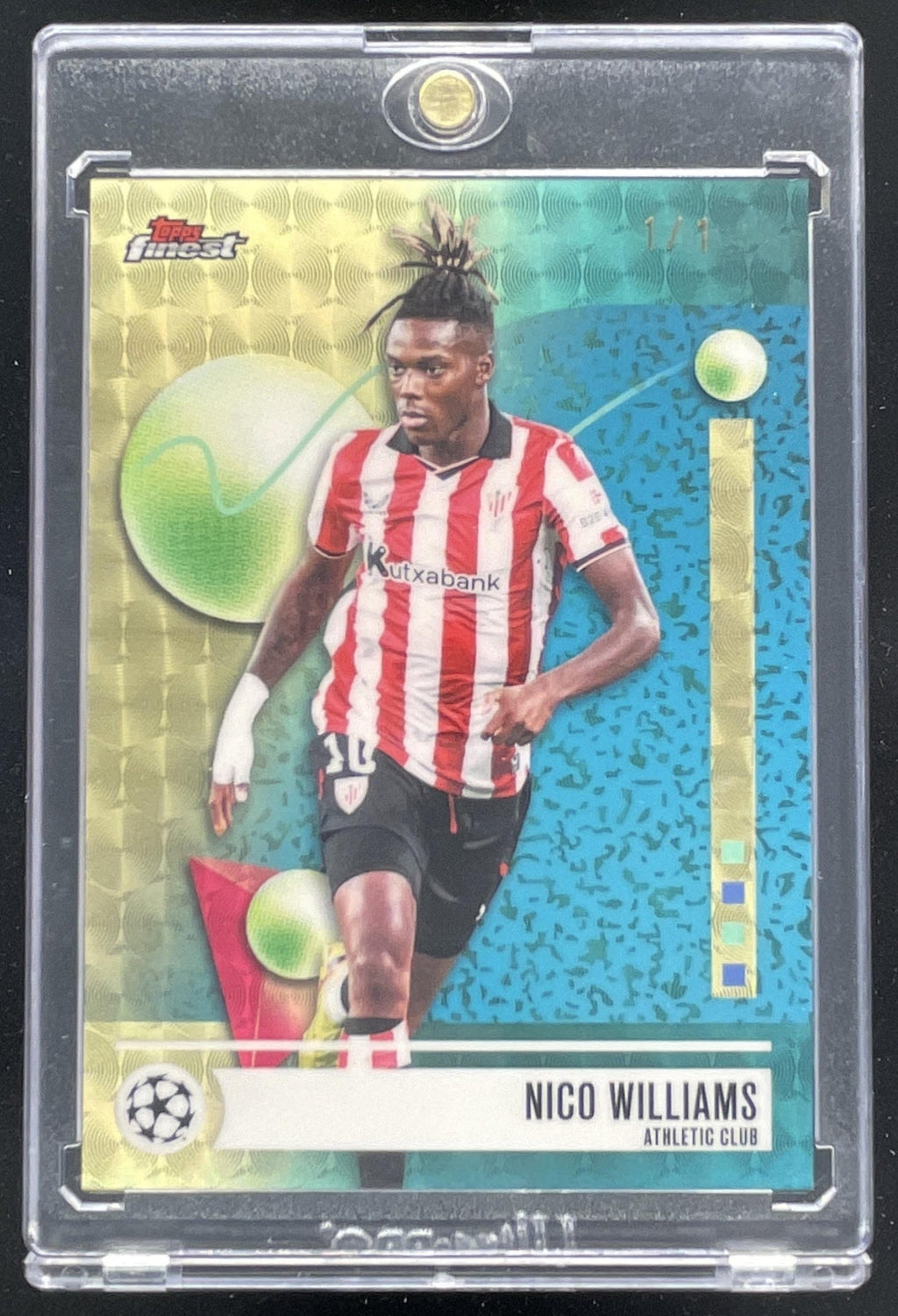 2025 Topps Finest Club Competition Common SuperFractor #10 Nico Williams 1/1 product image 1, provided for visual reference