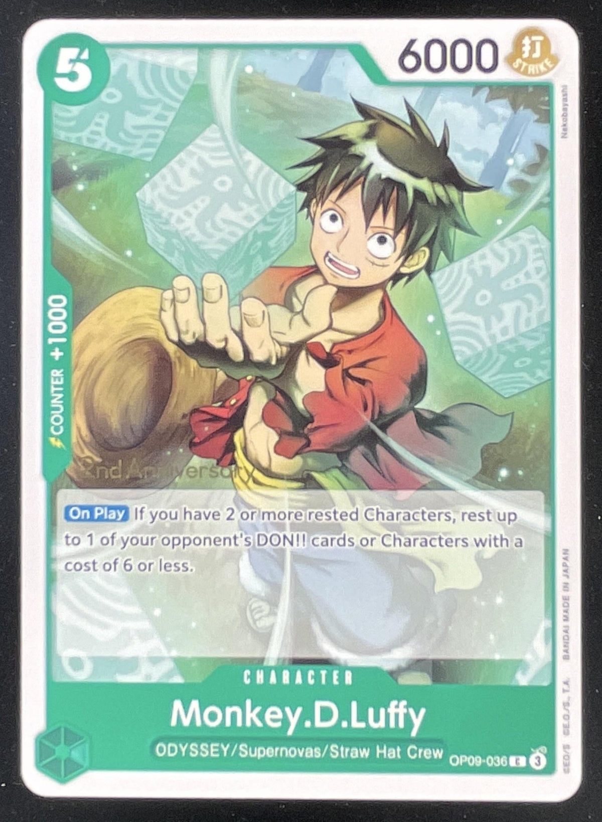 One Piece Monkey.D.Luffy 036 - Emperors in the New World OP09 product image 1, provided for visual reference and product