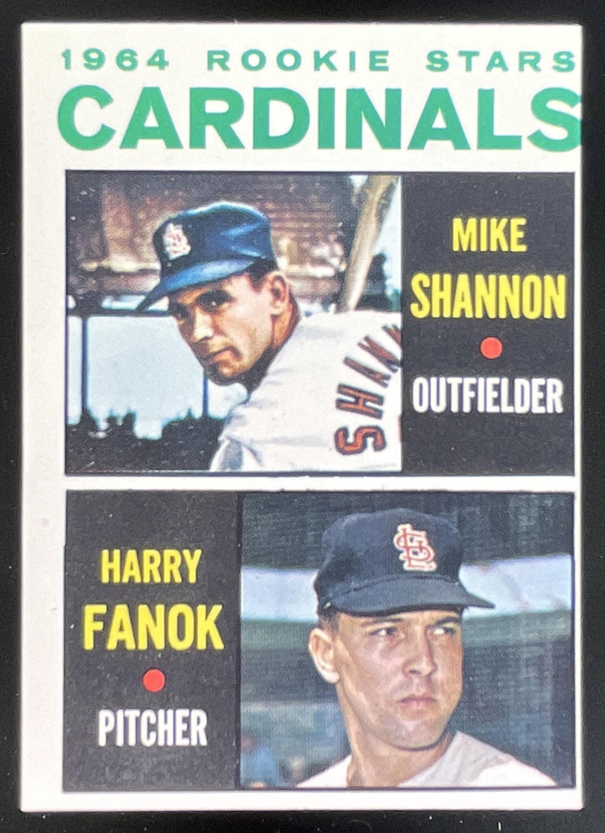 1964 Topps #262 Cardinals 1964 Rookie Stars Mike Shannon Harry Fanok RC product image 1, provided for visual reference and