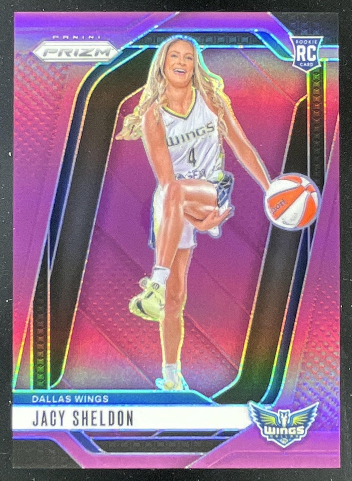 2024 Panini WNBA Prizm Purple Prizm #141 Jacy Sheldon /149 product image 1, provided for visual reference and product detail