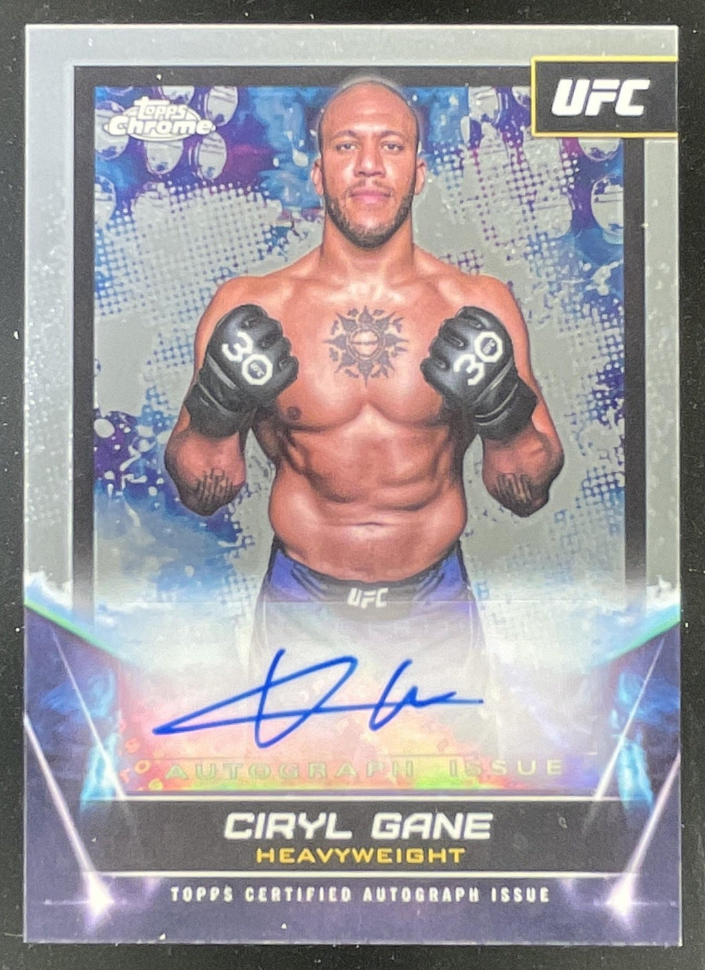 2024 Topps Chrome UFC Signatures #FNA-CGA Ciryl Gane Auto product image 1, provided for visual reference and product detail