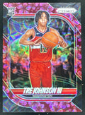 2025-26 Panini Prizm Plum Blossom Prizm #6 Tre Johnson III RC /8 product image 1, provided for visual reference and product
