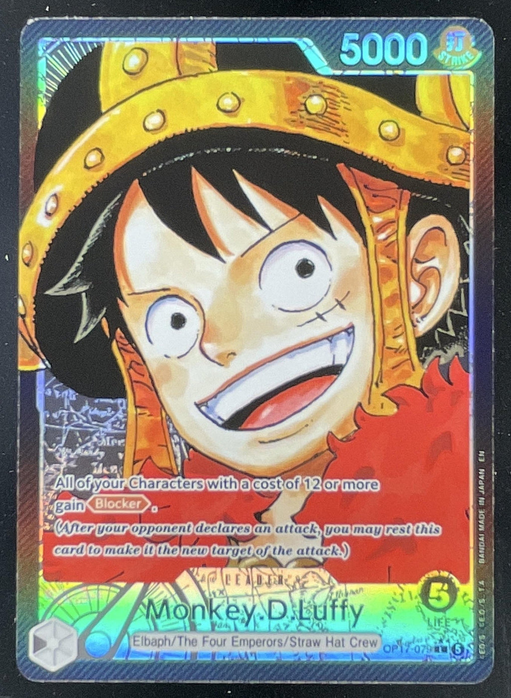 2026 One Piece The World's Strongest Warriors Alternate Art #079 Monkey.D.Luffy product image 1, provided for visual