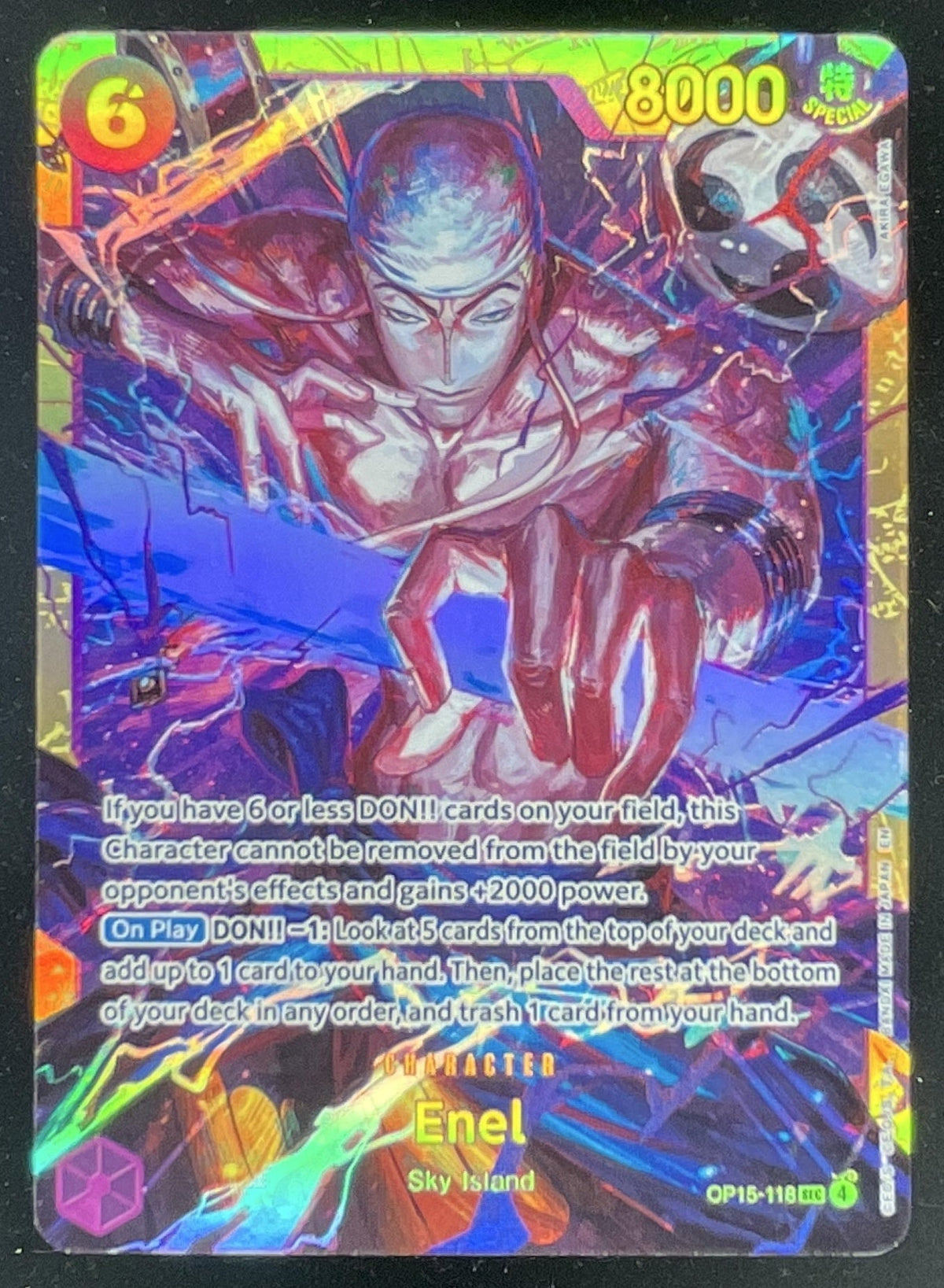 2026 One Piece Adventure on Kami's Island Secret #OP15-118 Enel Alternative Art product image 1, provided for visual