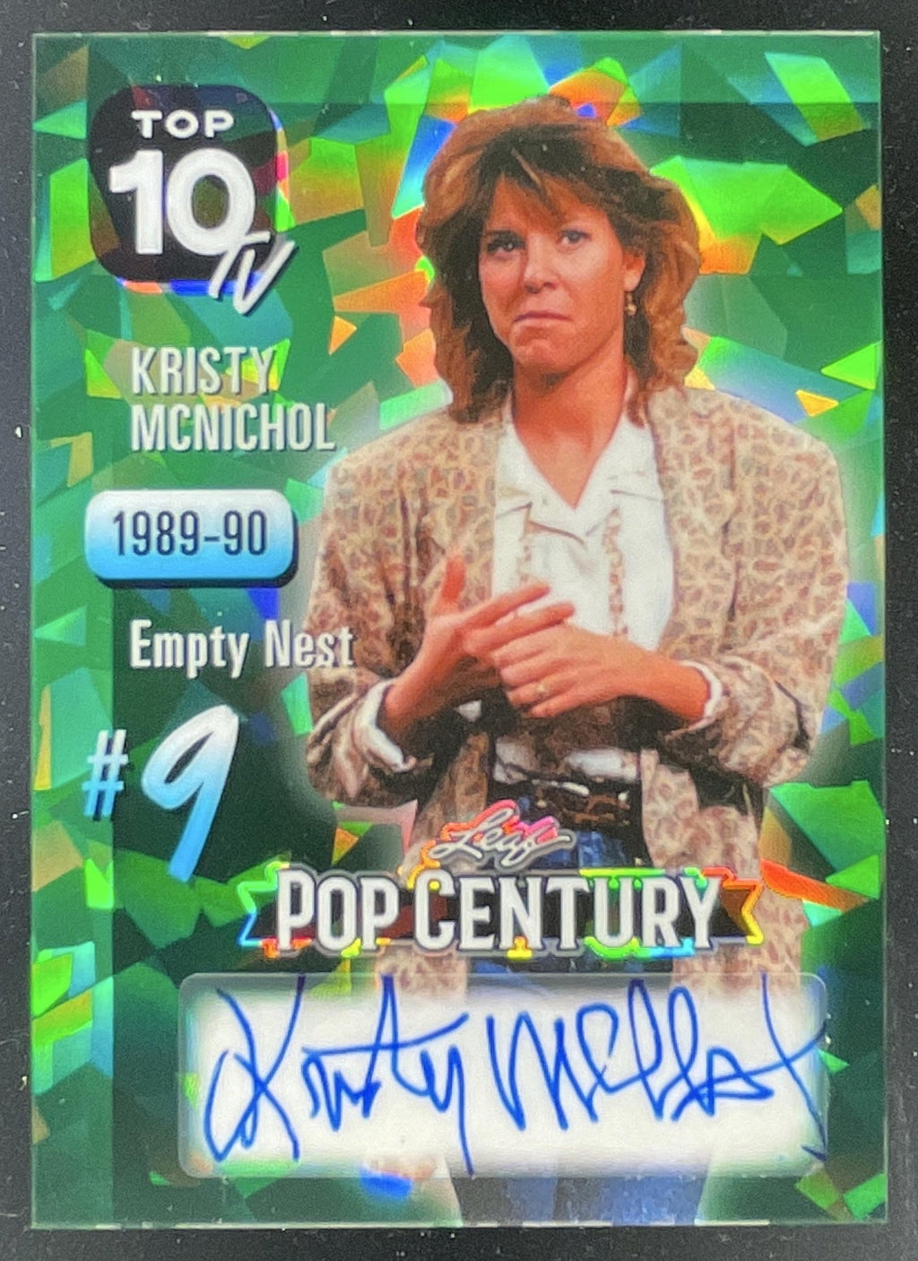 2026 Leaf Metal Pop Century Top 10 TV Crystal Green Kristy McNichol Auto /3 product image 1, provided for visual reference