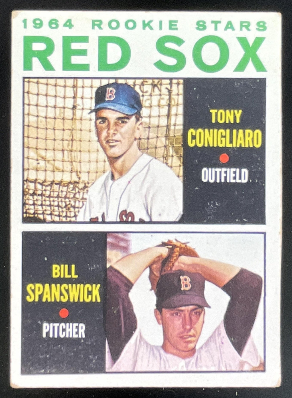 1964 Topps #287 Red Sox 1964 Rookie Stars Tony Conigliaro Bill Spanswick RC product image 1, provided for visual reference