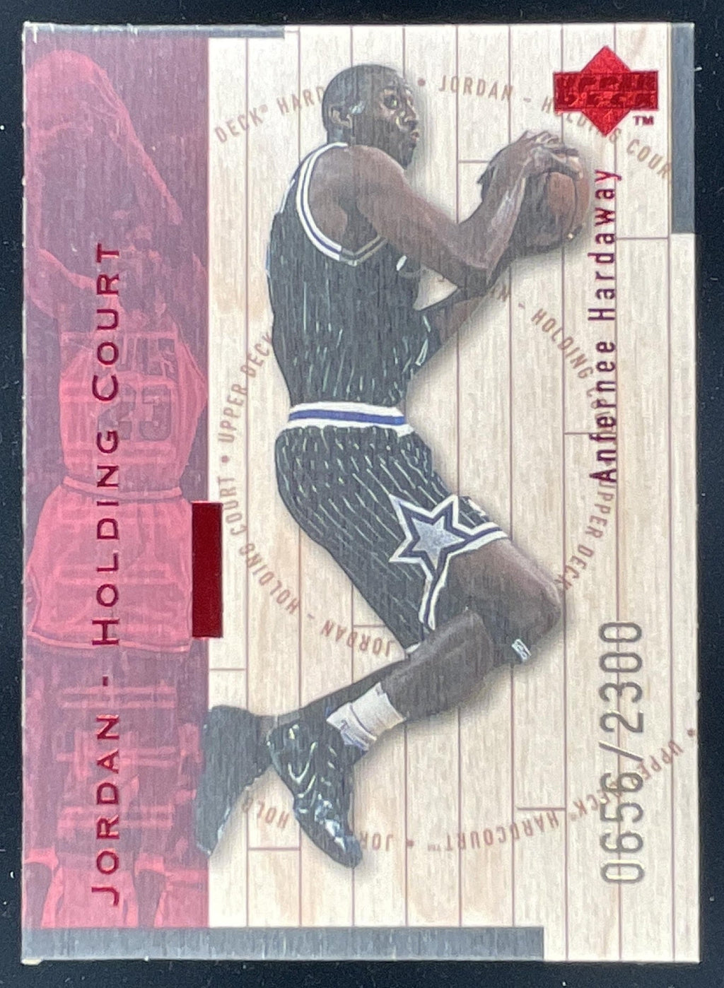 1998 UD Hardcourt Holding Court Red #J19 Anfernee Hardaway Michael Jordan /2300 product image 1, provided for visual