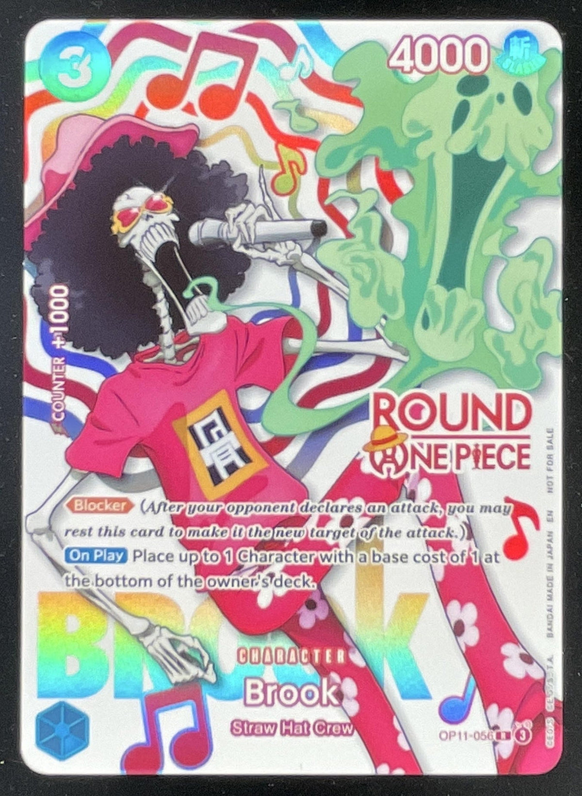 2026 One Piece Round 1 Promo Pack Rare #OP11-056 Brook product image 1, provided for visual reference and product detail