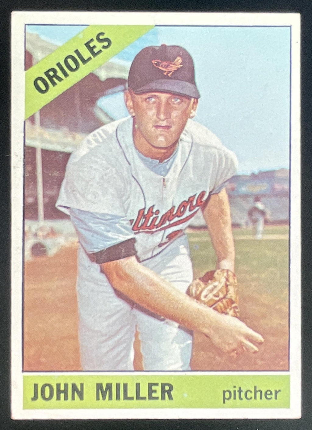 1966 Topps #427 John Miller product image 1, provided for visual reference and product detail review