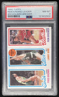 1980 Topps Rebounding Leaders #NNO Fred Brown Larry Bird Ron Brewer PSA 8 product image 1, provided for visual reference and
