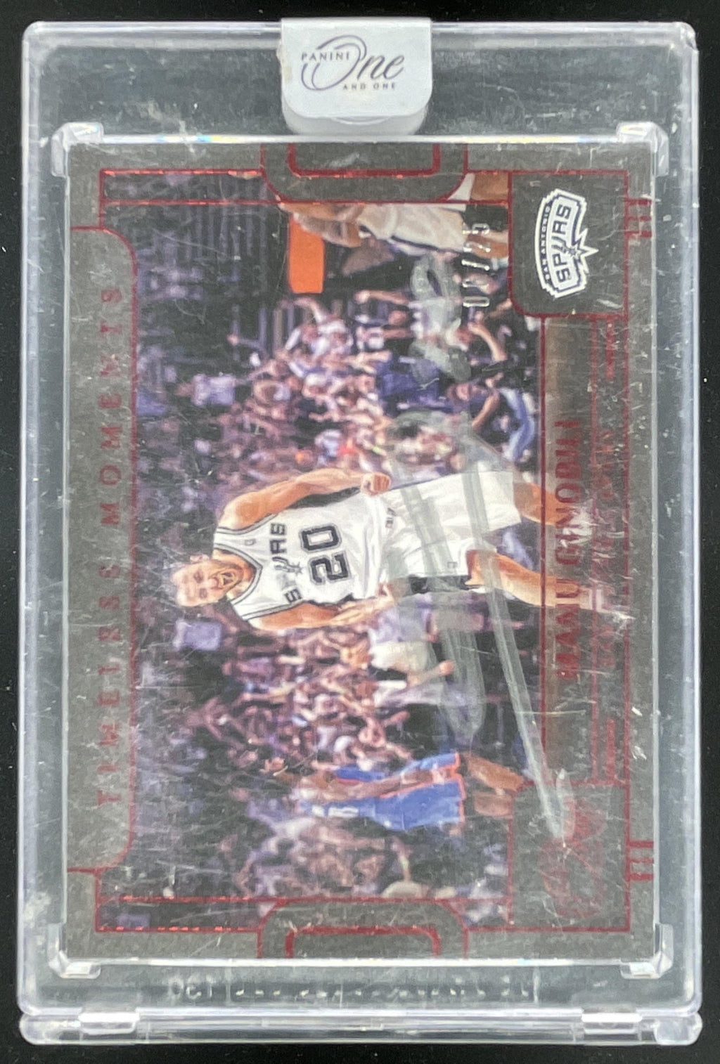 2022 One & One Timeless Moments Horizontal Red #TMA-MGI Manu Ginobili Auto /35 product image 1, provided for visual