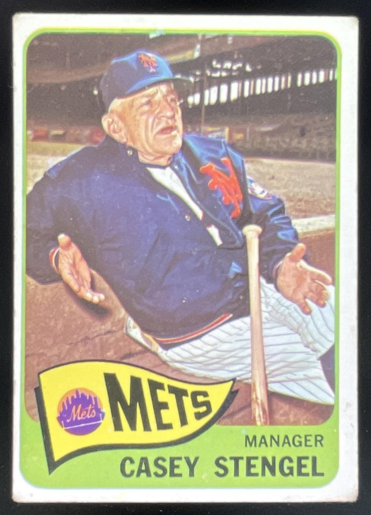 1965 Topps #187 Casey Stengel product image 1, provided for visual reference and product detail review
