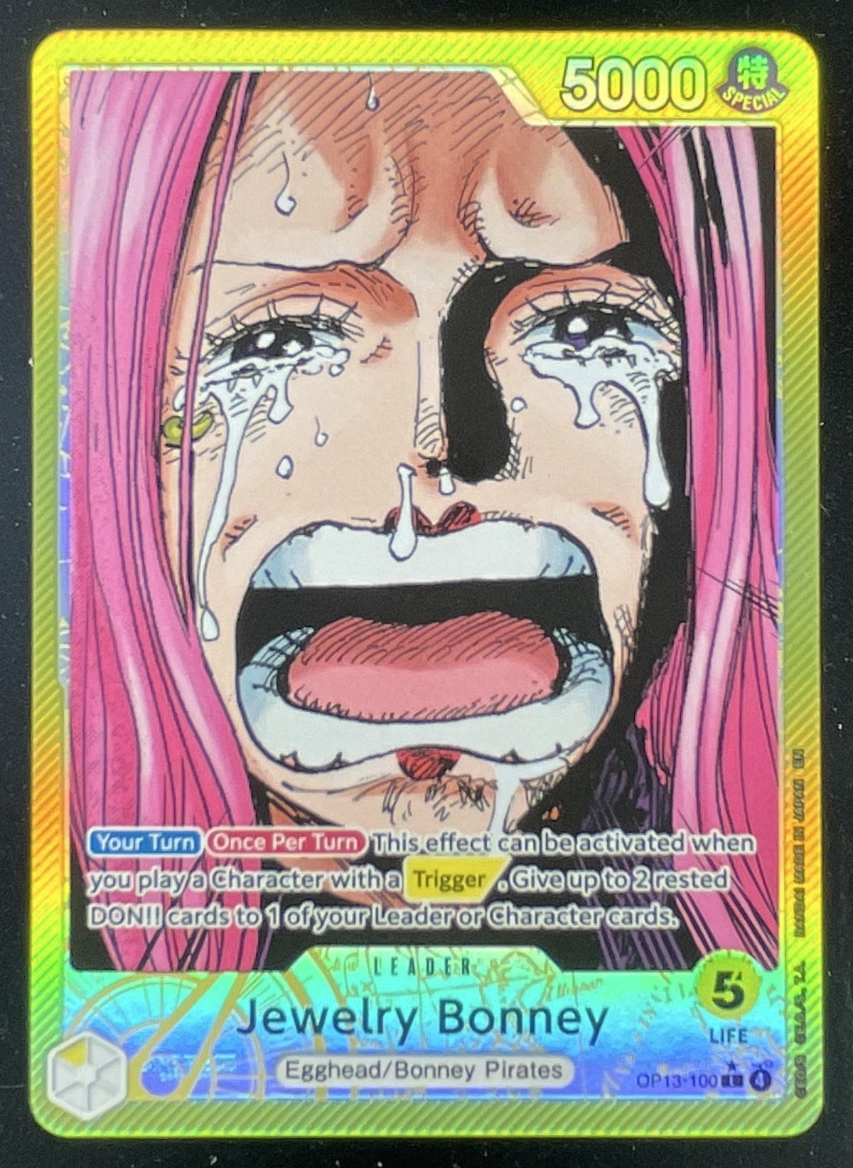 2025 One Piece Carrying On His Will Leader #OP13-100 Jewelry Bonney product image 1, provided for visual reference and