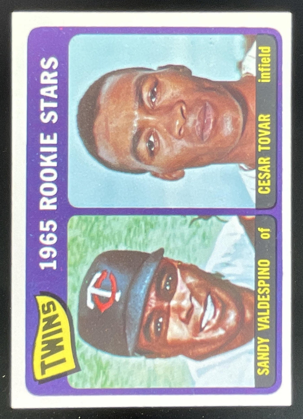1965 Topps #201 Twins 1965 Rookie Stars Sandy Valdespino Cesar Tovar RS, RC product image 1, provided for visual reference