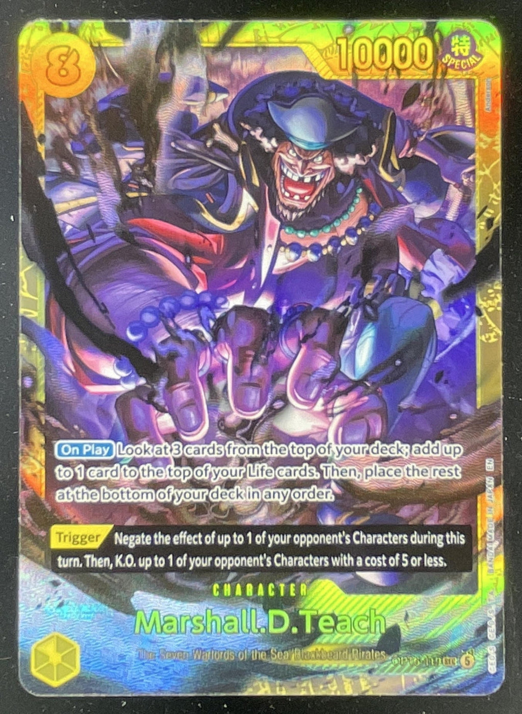 2026 One Piece The Time of Battle Secret Rare #OP16-119 Marshall.D.Teach product image 1, provided for visual reference and