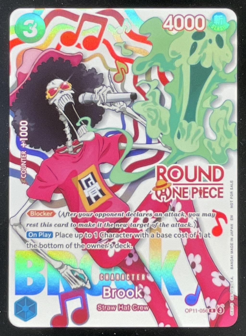 2026 One Piece Round 1 Promo Pack Rare #OP11-056 Brook product image 1, provided for visual reference and product detail