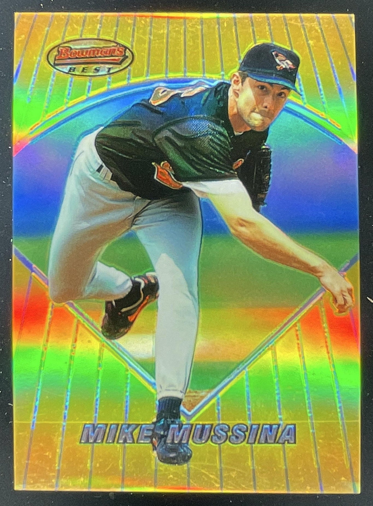 1996 Bowman's Best Refractors #54 Mike Mussina product image 1, provided for visual reference and product detail review