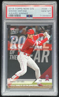 2018 Topps Now Award Winners #AW-1 Shohei Ohtani RC PSA 10 product image 1, provided for visual reference and product detail