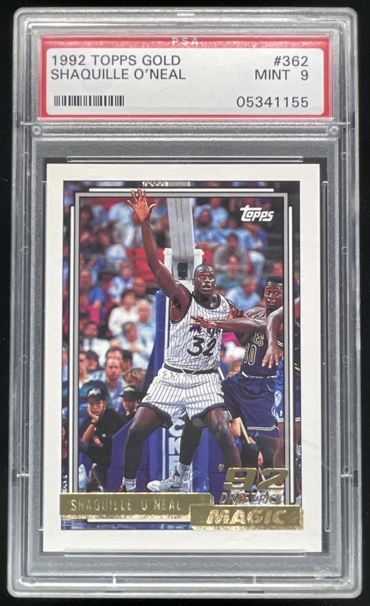 1992-93 Topps Gold #362 Shaquille O'Neal RC PSA 9 product image 1, provided for visual reference and product detail review
