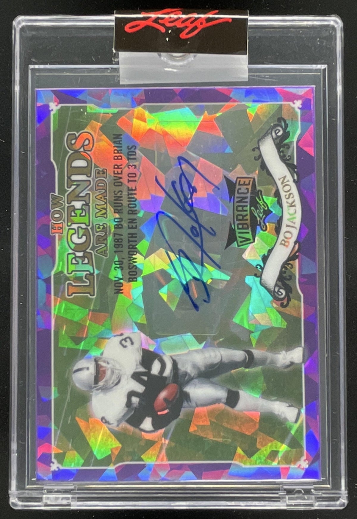 2022 Leaf Vibrance How Legends Are Made Purple Crystal Bo Jackson Auto /3 product image 1, provided for visual reference and