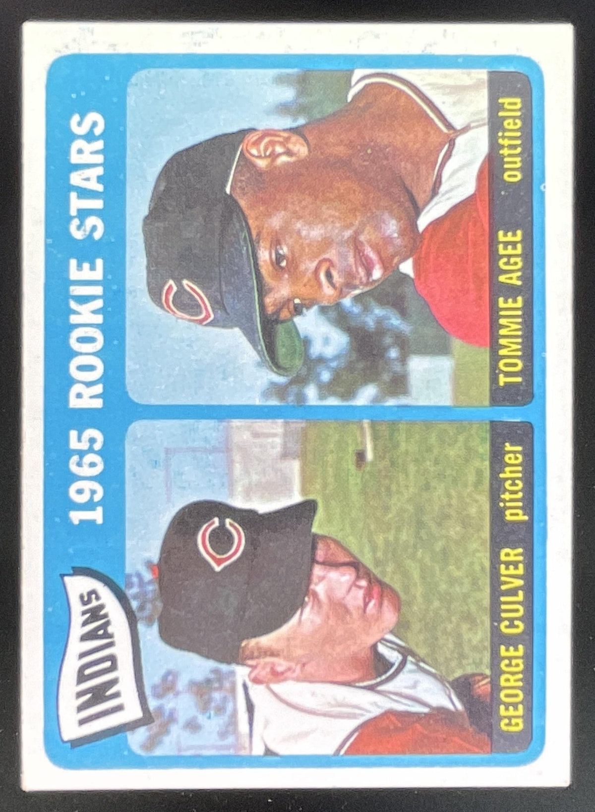 1965 Topps #166 Indians 1965 Rookie Stars George Culver Tommie Agee RS, RC product image 1, provided for visual reference