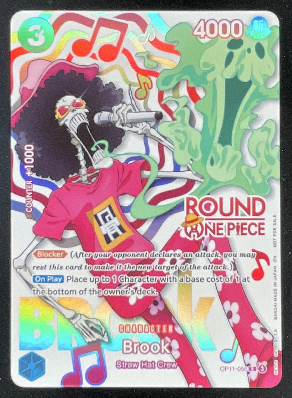 2026 One Piece Round 1 Promo Pack Rare #OP11-056 Brook product image 1, provided for visual reference and product detail