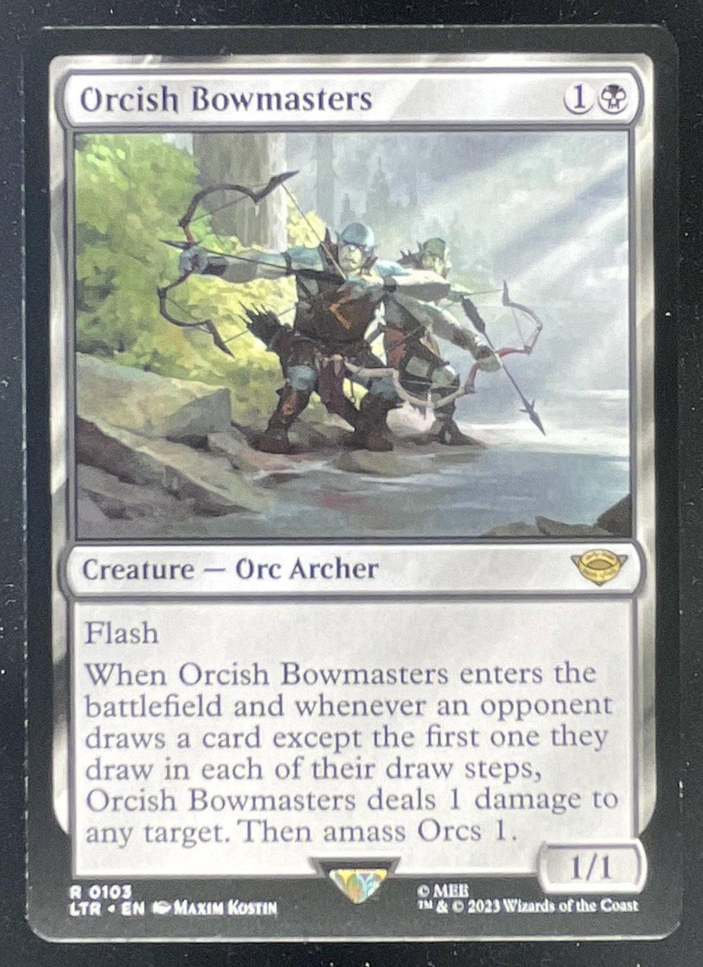 2023 Magic: The Gathering Lord of the Rings Tales #0103 Orcish Bowmasters product image 1, provided for visual reference and