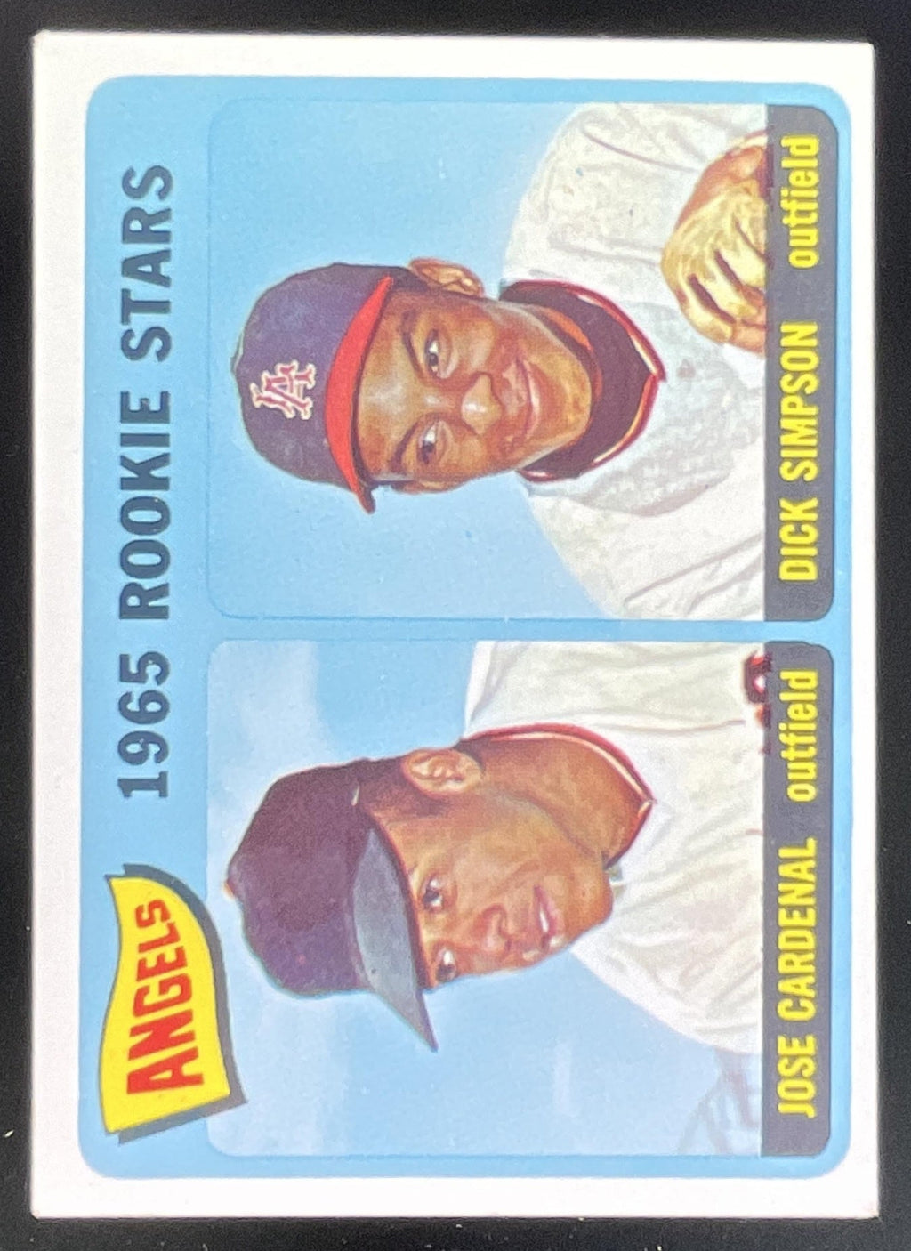 1965 Topps #374 Angels 1965 Rookie Stars Jose Cardenal Dick Simpson RS, RC product image 1, provided for visual reference