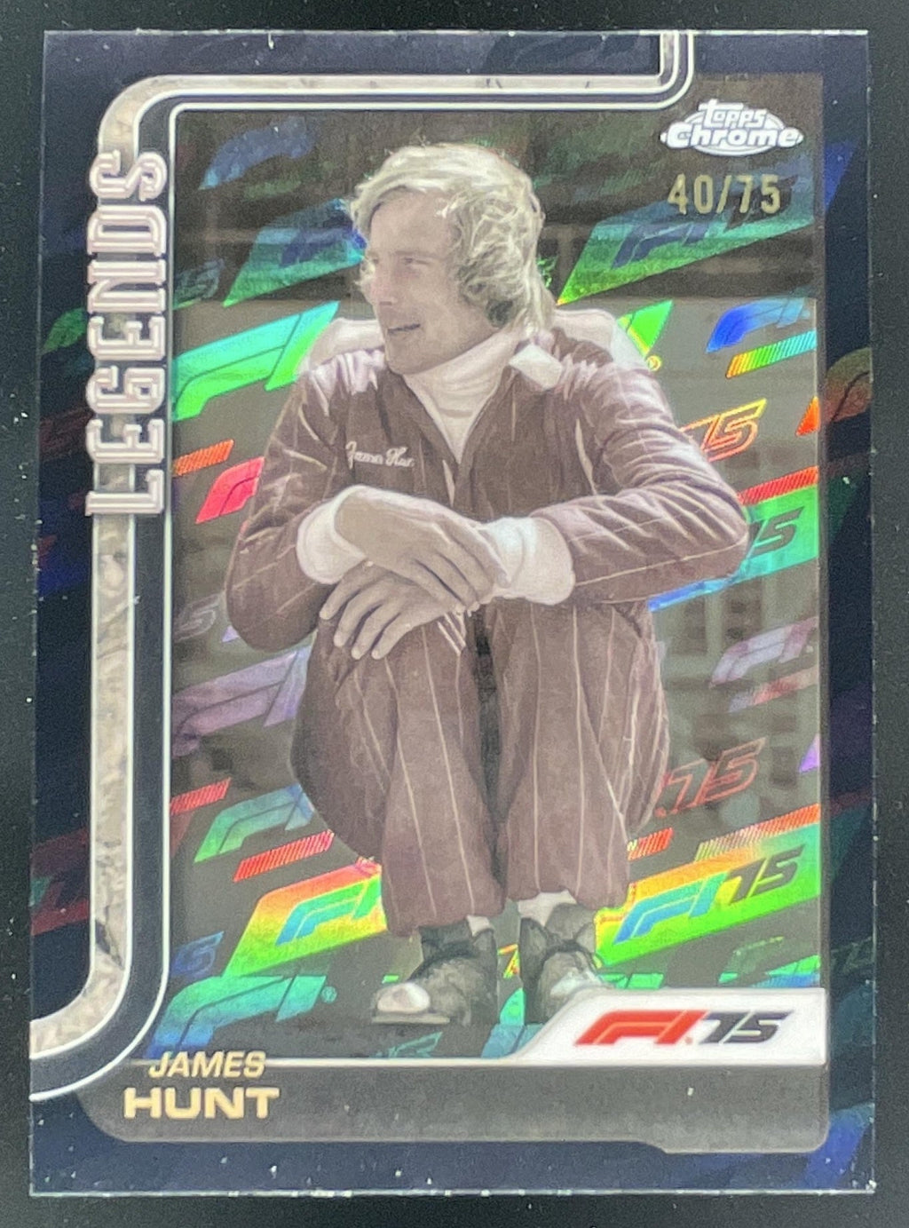 2025 Topps Chrome Formula 1 F1 75th Anniversary #155 James Hunt F1 Legends /75 product image 1, provided for visual