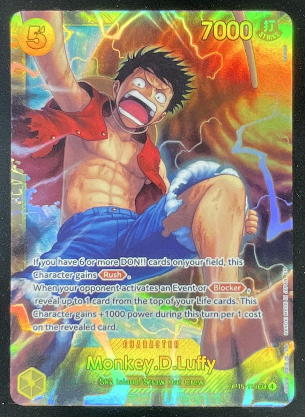 2026 One Piece Adventure on Kami's Island Secret Rare #OP15-119 Monkey D. Luffy product image 1, provided for visual