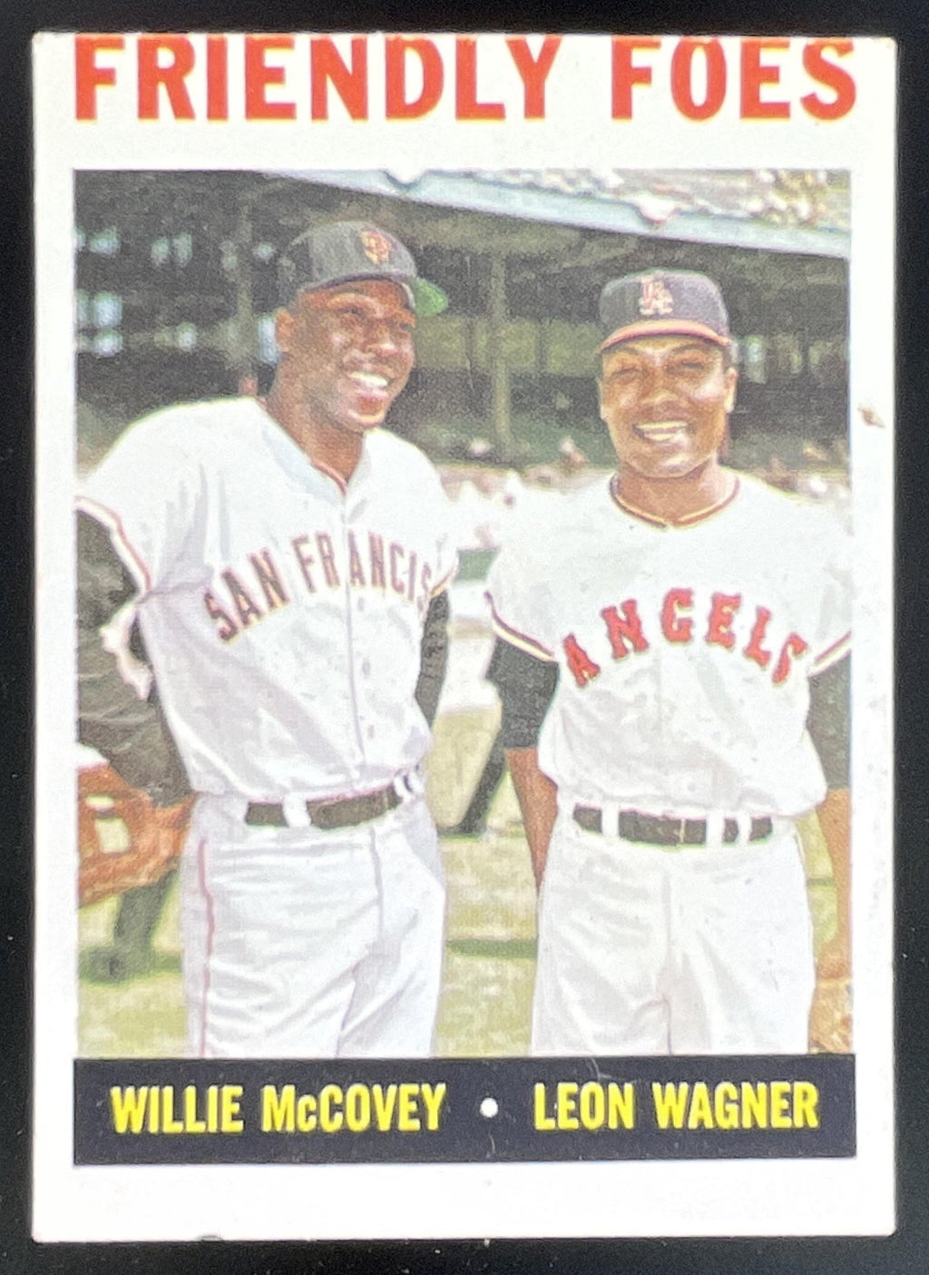 1964 Topps #41 Friendly Foes Willie McCovey Leon Wagner C product image 1, provided for visual reference and product detail