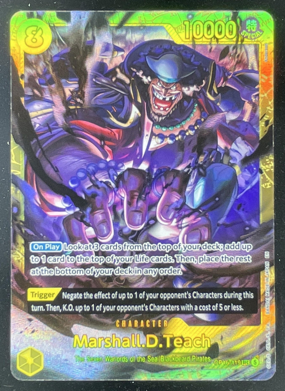 2026 One Piece The Time of Battle Secret Rare #OP16-119 Marshall.D.Teach product image 1, provided for visual reference and