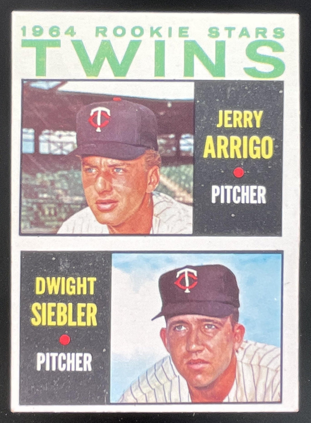 1964 Topps #516 Twins 1964 Rookie Stars Jerry Arrigo Dwight Siebler RC product image 1, provided for visual reference and