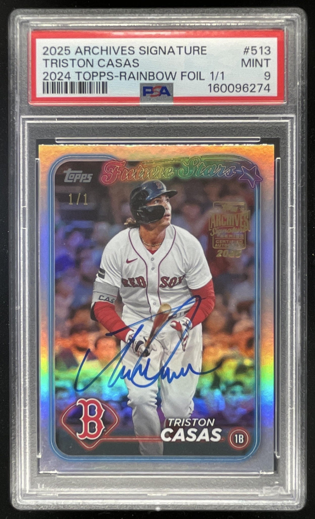 2025 Topps Archives Signature Triston Casas Buyback #513 1/1 Future Stars PSA 9 product image 1, provided for visual