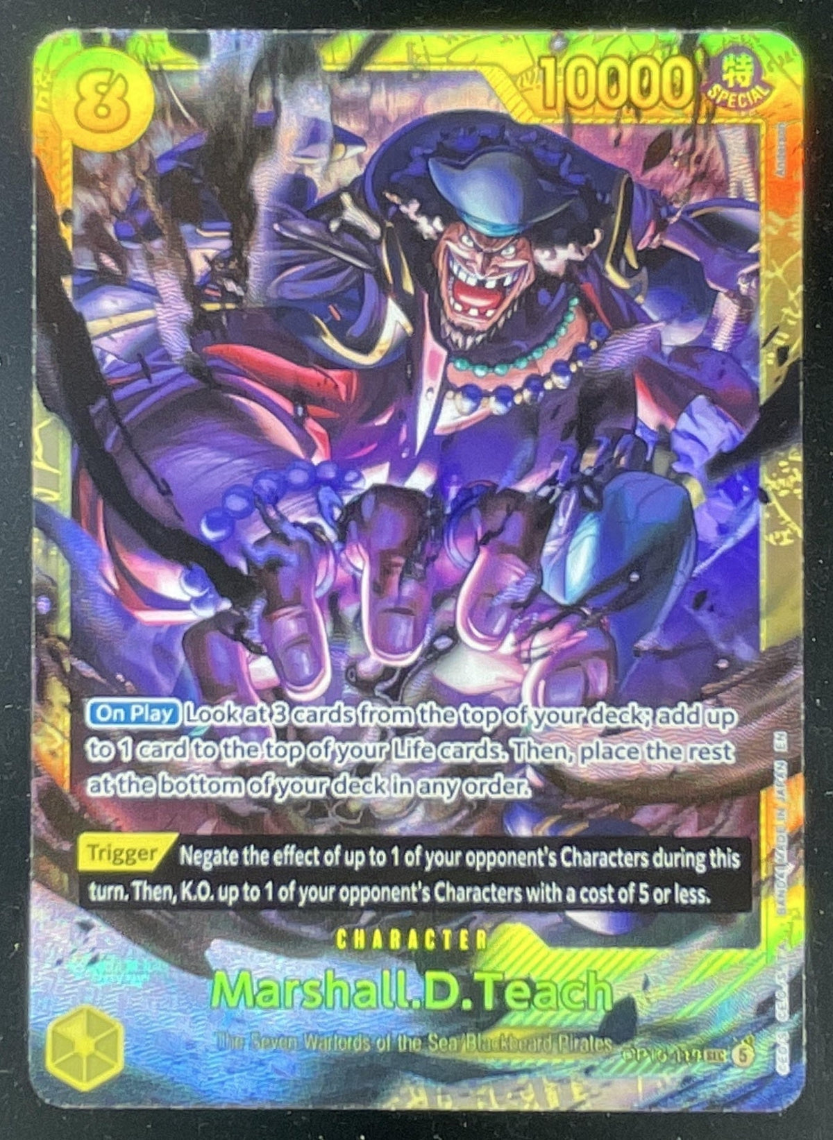 2026 One Piece The Time of Battle Secret Rare #OP16-119 Marshall.D.Teach product image 1, provided for visual reference and