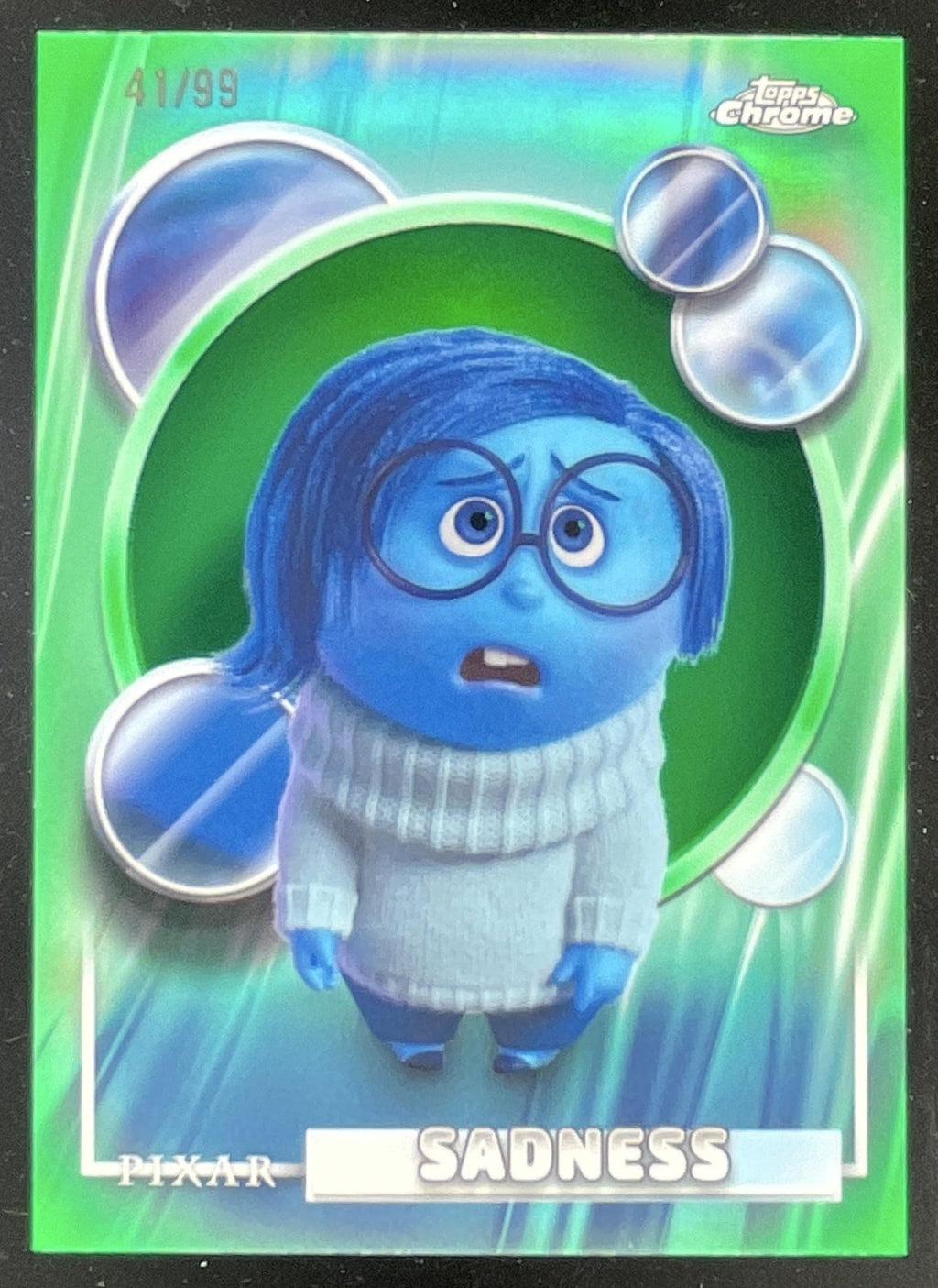 2026 Topps Chrome Disney Green Refractor #172 Sadness /99 product image 1, provided for visual reference and product detail