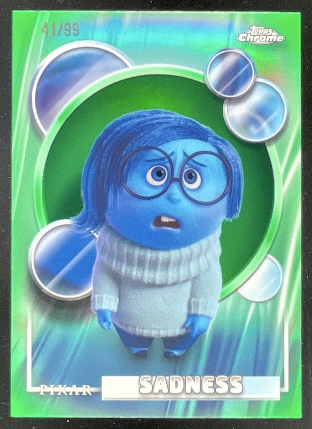 2026 Topps Chrome Disney Green Refractor #172 Sadness /99 product image 1, provided for visual reference and product detail