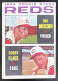 1964 Topps #524 Reds 1964 Rookie Stars Jim Dickson Bobby Klaus RC product image 1, provided for visual reference and product