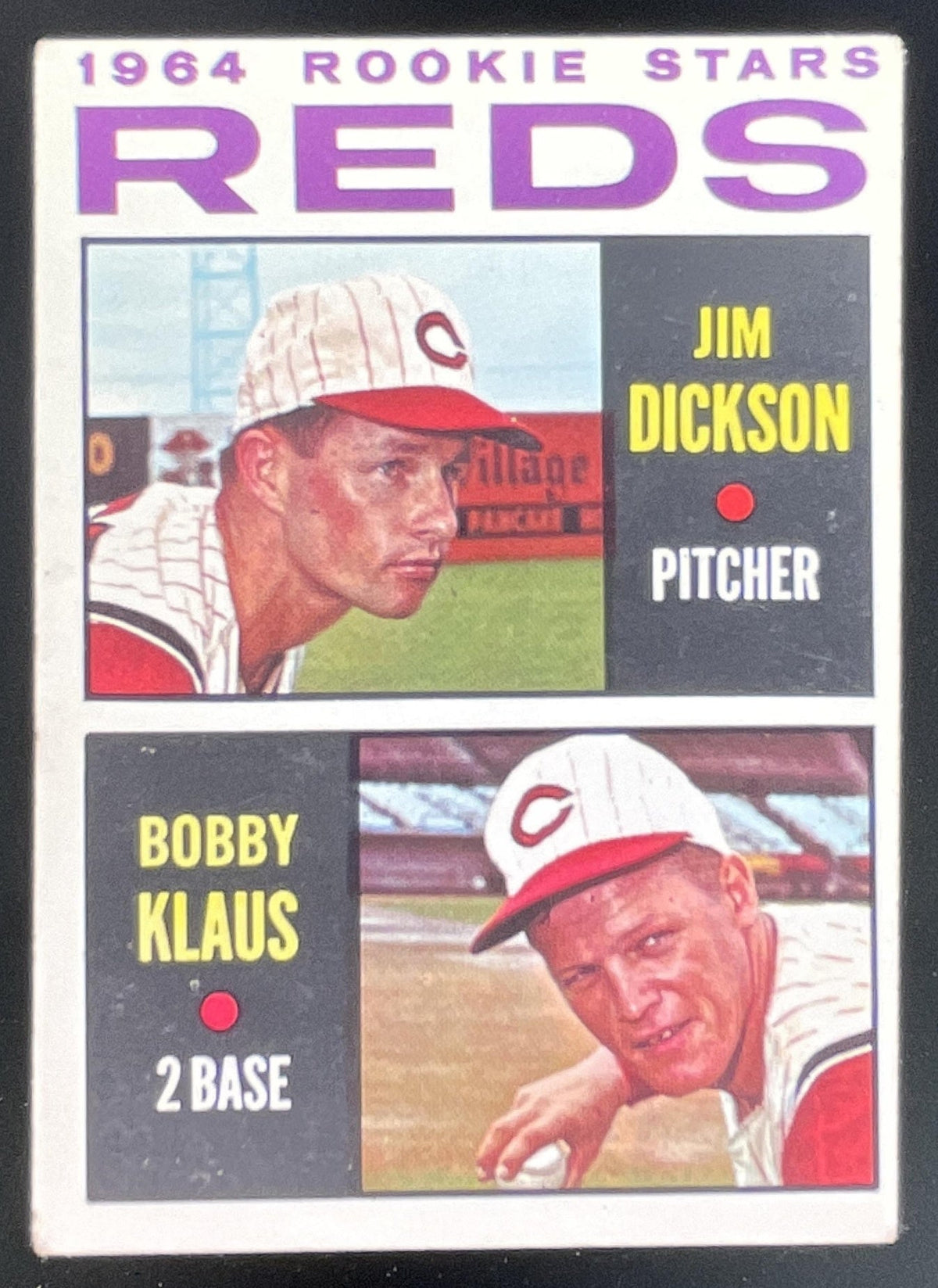 1964 Topps #524 Reds 1964 Rookie Stars Jim Dickson Bobby Klaus RC product image 1, provided for visual reference and product