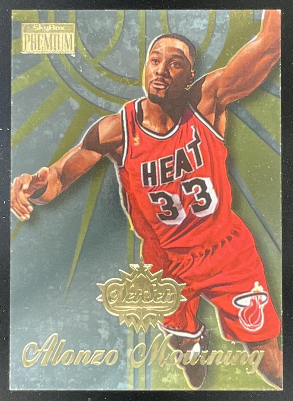 1996-97 Skybox Premium Net Assets #13 Alonzo Mourning product image 1, provided for visual reference and product detail