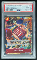 2025 One Piece A Fist of Divine Speed Treasure Rare #OP09-015 Lucky.Roux PSA 10 product image 1, provided for visual
