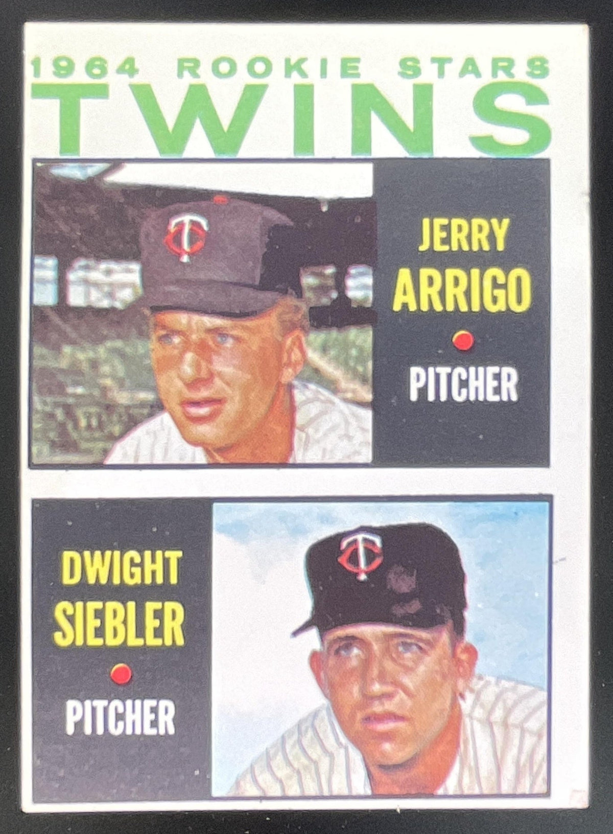 1964 Topps #516 Twins 1964 Rookie Stars Jerry Arrigo Dwight Siebler RC product image 1, provided for visual reference and